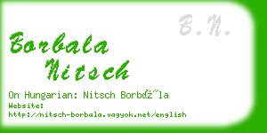 borbala nitsch business card